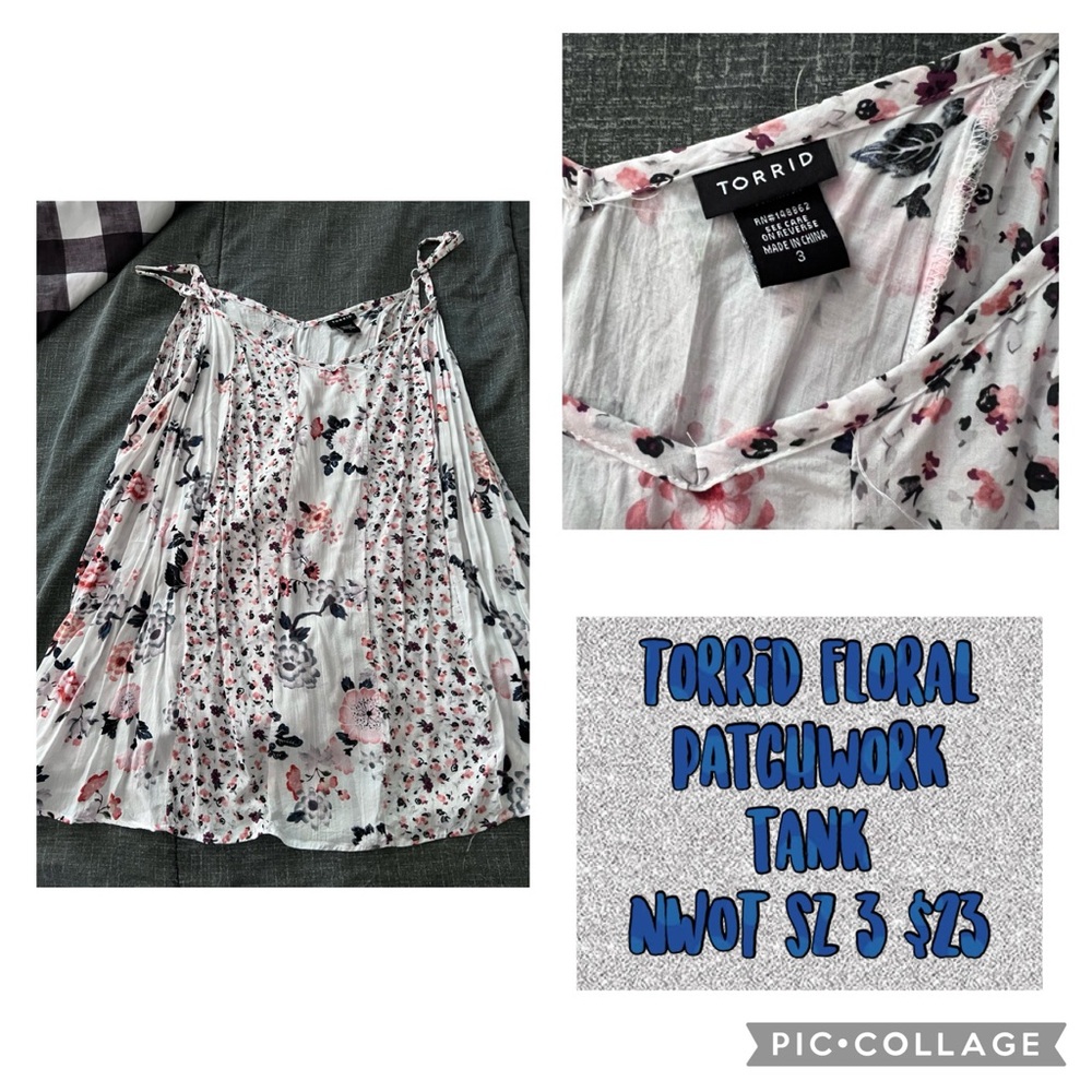 Patchwork, floral tank